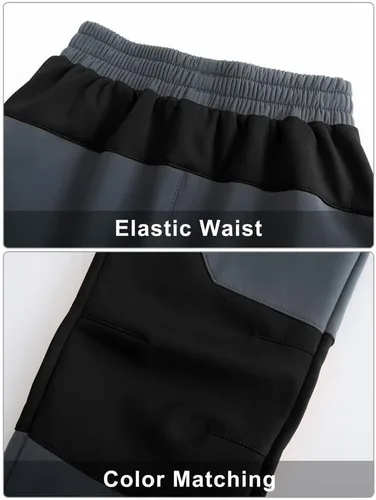 Vista 6 de Dizoboee Pantalones de nieve para niños, impermeables, con forro polar, cálidos, aislados, para invierno y exteriores, pantalones de senderismo