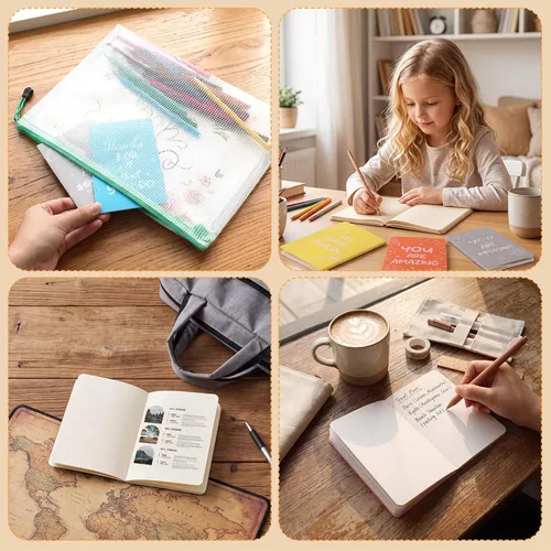 Vista 6 de BESARME A6 Pocket Notebook Inspirational Theme Colorful Covers Blank Pages Small Journal for Sketching Daily Planning Notes Travel Kids Students
