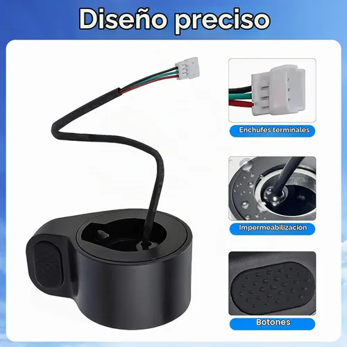 Vista 3 de Pieza de repuesto compatible con el acelerador de pulgar eléctrico Xiaomi M365/Pro 1S