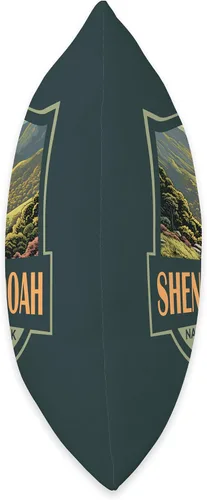 Vista 2 de Shenandoah National Park USA Outdoor Merch Shenandoah National Park Illustration Travel Retro Badge - Almohada de viaje, 16 x 16 pulgadas, multicolor