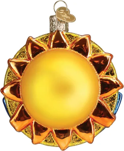 Vista 2 de Old World Christmas You are My Sunshine - Adorno de cristal soplado para árbol de Navidad, decoración navideña hecha a mano, colección de refranes