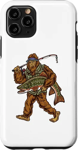 Vista 27 de iPhone 16 Brook Trout River Fishing Bigfoot Hunting Fishermen Case