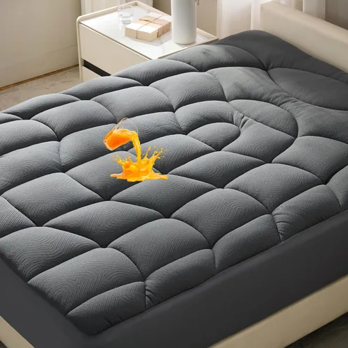 Vista 16 de Unikome - Protector de colchón ultra suave e impermeable para personas que duermen con calor Azul claro