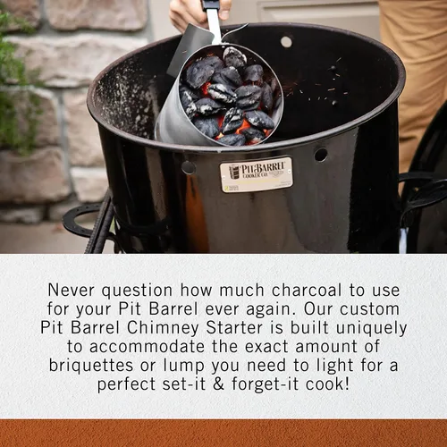Vista 2 de Pit Barrel Cooker - Arrancador de chimenea de carbón rápido Mide con precisión, enciende rápidamente carbón sin líquido más ligero Arrancador