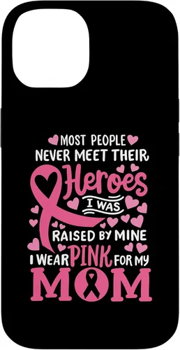 Vista 4 de Breast Cancer Awareness Wear Pink for My Mom Support Kids Case for iPhone 17