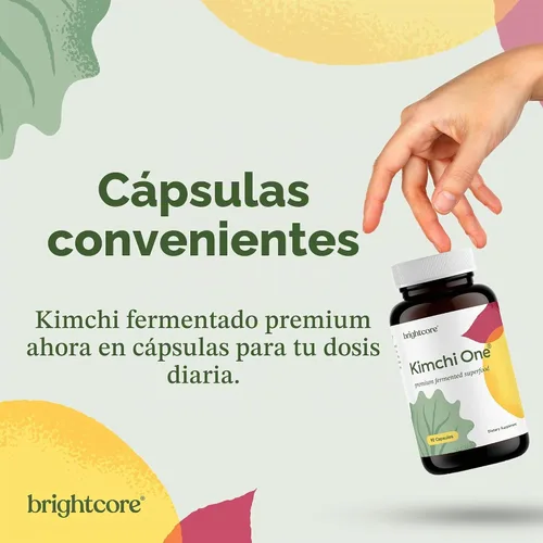 Vista 4 de Brightcore Nutrition - Kimchi One, Cápsulas de Polvo de Kimchi, Suplemento de Probióticos, Enzimas y Antioxidantes, Superalimento Premium