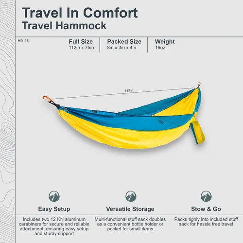 Vista 3 de COCOON Hamaca Doble Camping - Sunshine
