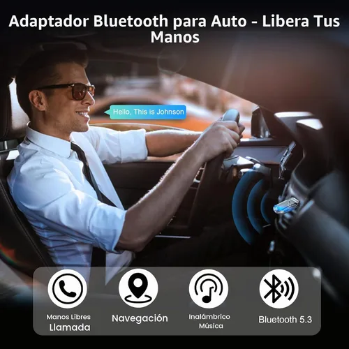 Vista 2 de Kit de coche USB a Bluetooth - Adaptador de audio inalámbrico para estéreo del hogar y del automóvil, soporta conversaciones manos libres