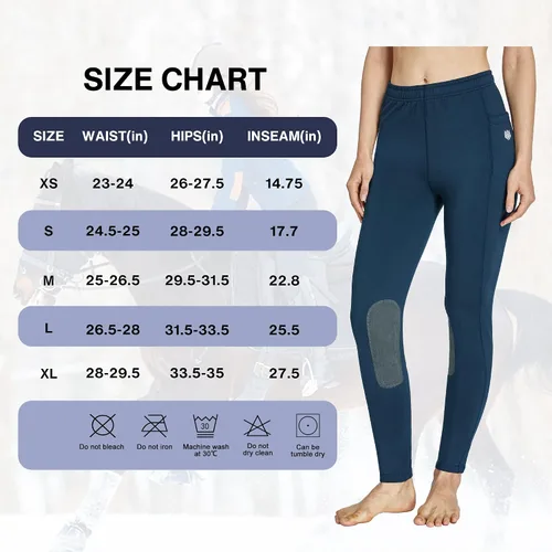 Vista 7 de FitsT4 - Pantalones de equitación con forro polar para niños, pantalones ecuestres de invierno para niñas, parche a la rodilla, mallas de escuela a