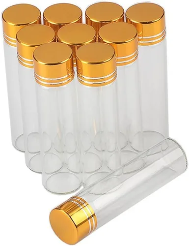 Vista 10 de Botellas de cristal (0.1 fl oz, 2 unidades), diseño de botellas de aluminio