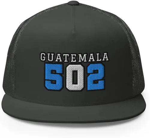 Vista 2 de 502 Guatemala Flat Bill Trucker Hat High Crown Gorra ajustable de Guatemala Gorra de Guatemala
