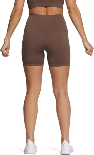 Vista 4 de Aoxjox Vital - Pantalones cortos de ciclismo sin costuras para mujer, pantalones cortos de entrenamiento de cintura alta, pantalones cortos de yoga