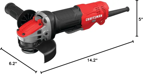 Vista 17 de CRAFTSMAN Amoladora angular, pequeña, 4-1/2 pulgadas, 7.5 amperios, con cable (CMEG200)