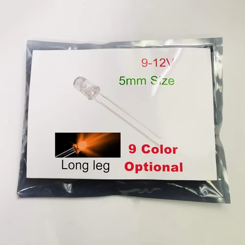 Vista 13 de 50 piezas 12 V 5 mm LED blanco 9 V - 12 V Diodos emisores de luz para grupo de instrumentos