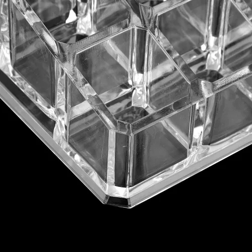 Vista 6 de Acouto Organizador de lápiz labial portátil con 18 ranuras, mini gabinetes, cajón, joyería, maquillaje, cosméticos, caja de almacenamiento, soporte
