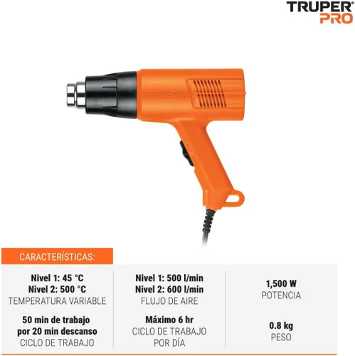 Vista 3 de Pistola de calor profesional 1500 W