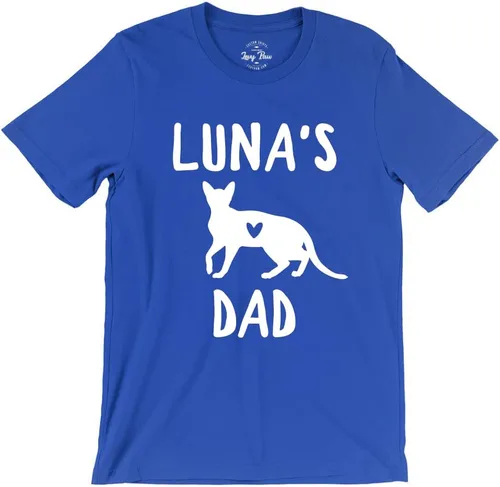 Vista 8 de Camiseta personalizada de raza de gato y nombre para hombre, linda camisa de gato y papá, divertida para regalar a papá y gato, varios