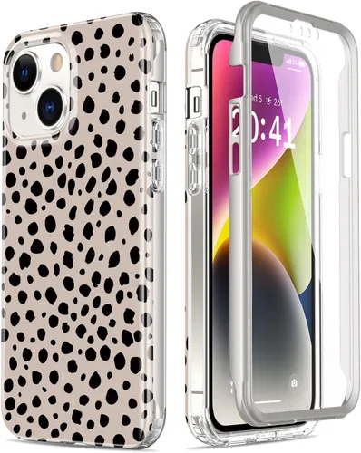 Vista 44 de Esdot Funda para iPhone 14 con Protector de Pantalla Integrado, Funda Resistente de Grado Militar con Diseños de Moda para Mujeres y Niñas, Funda