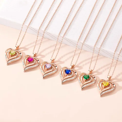 Vista 4 de Collares de corazón para mujer