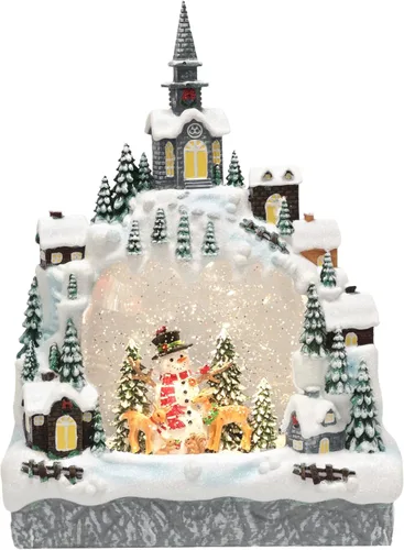 Vista 9 de Globo de purpurina de acrílico iluminado para árbol de Navidad de 9 Árbol base de purpurina plateada