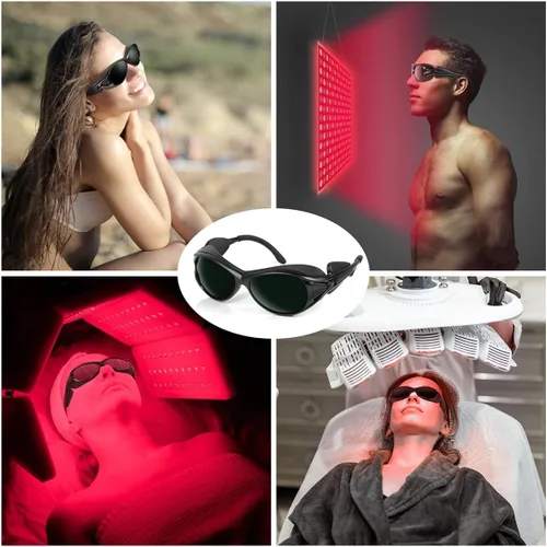 Vista 8 de Gafas de Terapia de Luz Roja, Gafas de Seguridad Láser IPL 200-2000nm para Depilación Láser y Terapia de Luz Roja, terapia de luz infrarroja