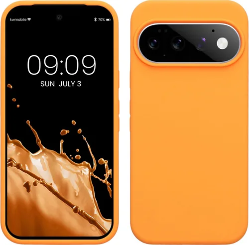 Vista 357 de kwmobile Funda Compatible con Google Pixel 6 - Funda de teléfono de silicona de TPU con acabado suave - Océano Profundo