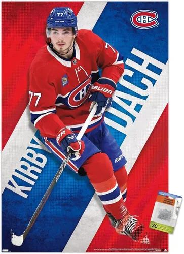 Vista 8 de Trends International NHL Montreal Canadiens - Póster de pared de Kirby Dach 23, 14.72 x 22.37 pulgadas, paquete de póster premium y alfiler
