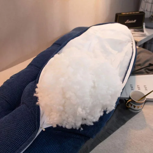 Vista 4 de Almohada de cojín grande suave y cómoda para el respaldo del cabecero para leer Descanso en cama individual, soporte de cuña triangular transpirable