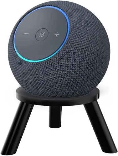 Vista 3 de Soporte de escritorio para altavoz Echo Studio/Dot Max / Spot2024, trípode acrílico, elevador de altavoces de mesa, soporte de ahorro de espacio