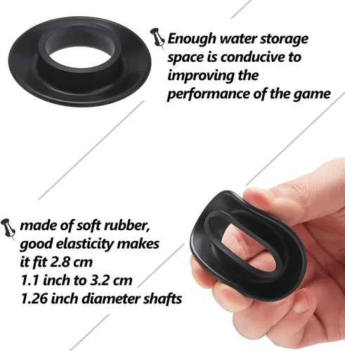 Vista 3 de Outus 12 piezas de goma Kayak Paddle Drip Rings Canoa Paddle Drip Ring para Kayak Paddle Accesorios