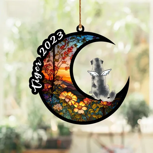 Vista 226 de Nazenti Atrapasoles conmemorativo para perros, adornos de Navidad personalizados para perros, adorno de Navidad, regalos conmemorativos para perros