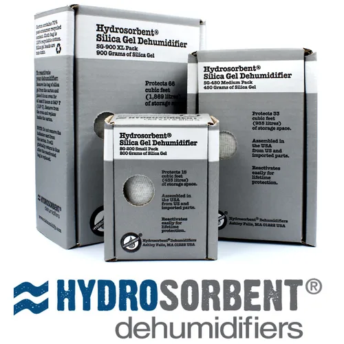 Vista 6 de HYDROSORBENT® Gun Safe Deshumidificador recargable de gel de sílice de 15.87 oz de cartón. Absorbente de humedad. Deshumidificador desecante