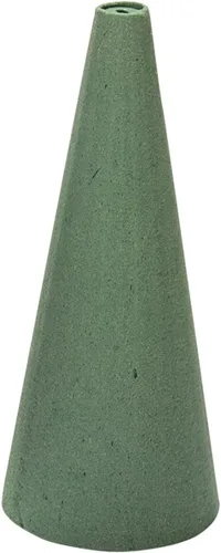 Vista 2 de FloraCraft Cono Floral Desert DryFōM de 3.8 pulgadas x 8.8 pulgadas, verde