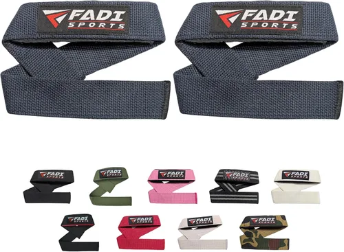Vista 10 de Lifting Wrist Straps for Weightlifting Gym Deadlift and Pull Ups 24 Inch Cotton with 5mm Padded Neoprene for Grip Support Powerlifting Bodybuilding