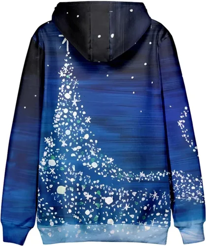 Vista 3 de Christmas Hoodie Men Big And Tall Cotton Lightweight Graphic Ugly Christmas Sweatshirt Personalized Soft Pullover