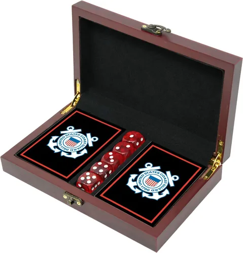 Vista 42 de Juego de regalo del ejército de los Estados Unidos Juego de cartas y dados Tarjetas de insignia de rango del ejército Regalos del ejército
