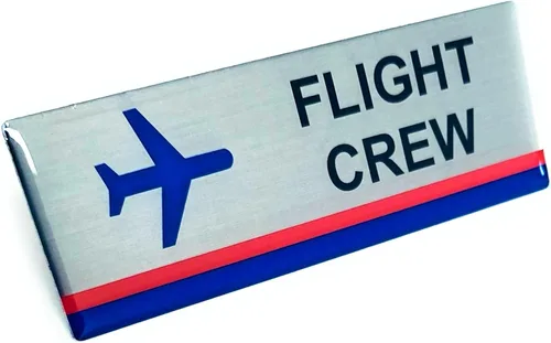 Vista 7 de Insignias de tripulación de vuelo y asistente de vuelo de aerolíneas, Acero inoxidable