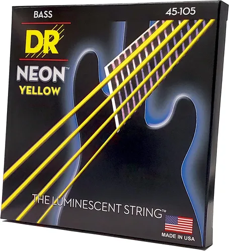 Vista 40 de DR Strings NEON - Cuerdas para bajo eléctrico, 0.045-.105, medianas, color rojo