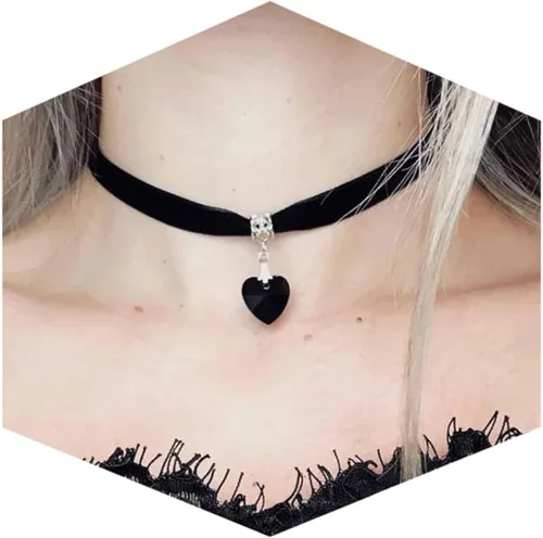 Vista 13 de Fesciory Black Necklace for Women, Adjustable Daily Goth Jewelry Gift Negro 1