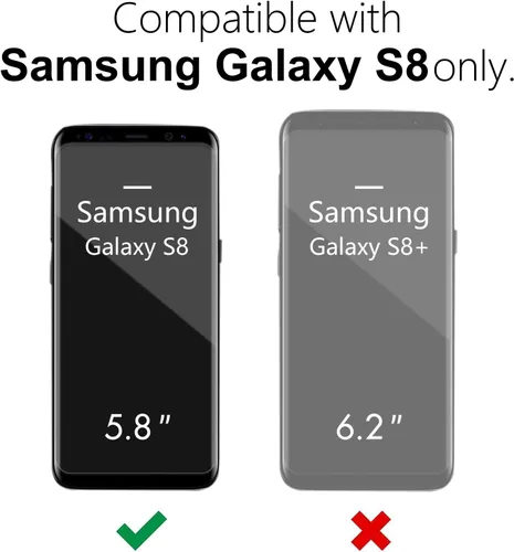 Vista 2 de oakxco Funda para teléfono Samsung Galaxy S8 de silicona líquida, delgada y fina de gel de goma suave TPU cubierta protectora simple llana