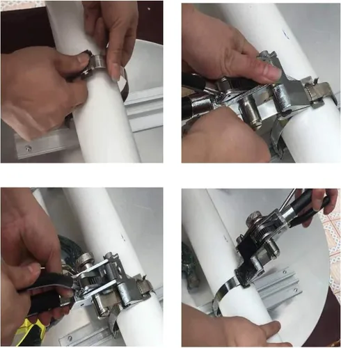 Vista 5 de Herramientas de bandas para tensor de flejado Herramienta tensor de acero inoxidable Bridas de cables Corte de tensión Fijación Guiada a mano