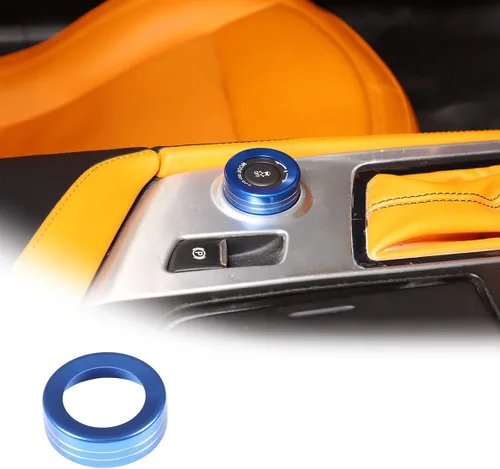 Vista 11 de Cubierta de aleación para botón de consola central para interior de automóvil, compatible con Chevrolet Corvette C7 2014-2019 para modo de Negro