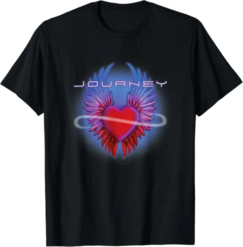 Vista 2 de Journey Camiseta Band Infinity Winged Heart, Negro