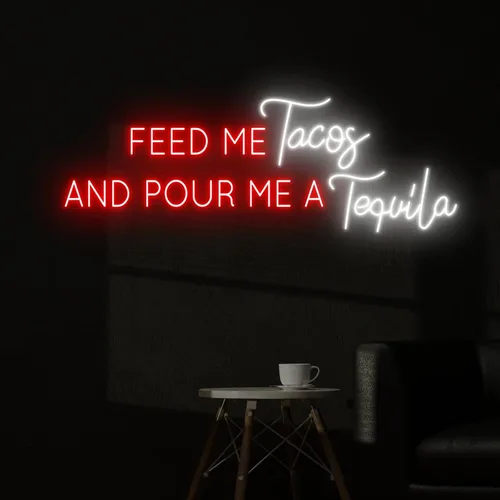 Vista 11 de Letrero de neón con texto en inglés «All You Need Is Tequila» de 23 pulgadas, para decoración de pared para el hogar, bar, pub, club
