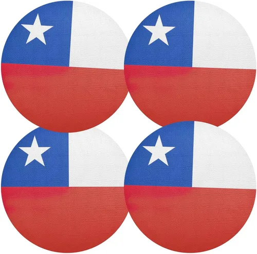 Vista 33 de Aruba Flag Round Table Placemats 15 Inch, Seasonal Table Mats Modern Place Mats for Dining, Kitchen, Parties, Camping