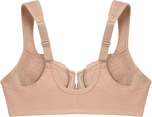 Vista 6 de Glamorise - Brasier con aros y cierre frontal para mujer, tecnología Wonderwire, talla extragrande, n. 1245