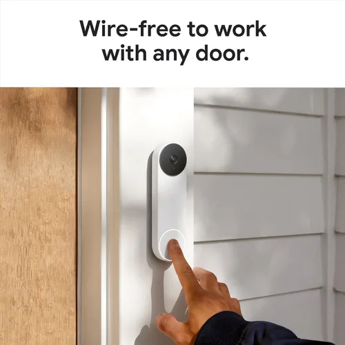 Vista 5 de Google Nest Doorbell (Batería) - Ivy Timbre de video con zoom digital de 6x, HD, vista en vivo 24/7, visión nocturna, HDR, funciona con Google