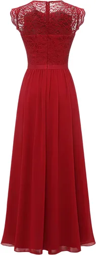 Vista 55 de Dressystar - Vestido de dama de honor, sin mangas, con cuello en V, para fiesta de boda