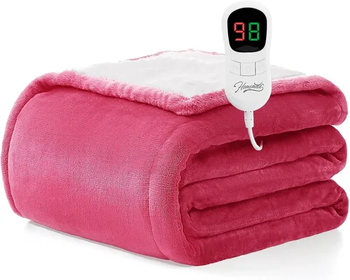 Vista 27 de Homemate Heated Blanket Electric Throw 50"x60" Heating Blanket ETL Cert 02 - Navy Blue