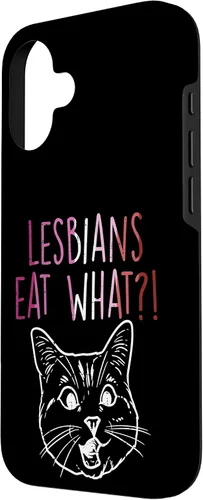 Vista 2 de Lesbians Eat What Sorprised Cat Funny LGBT Gay Pride - Carcasa para iPhone 16